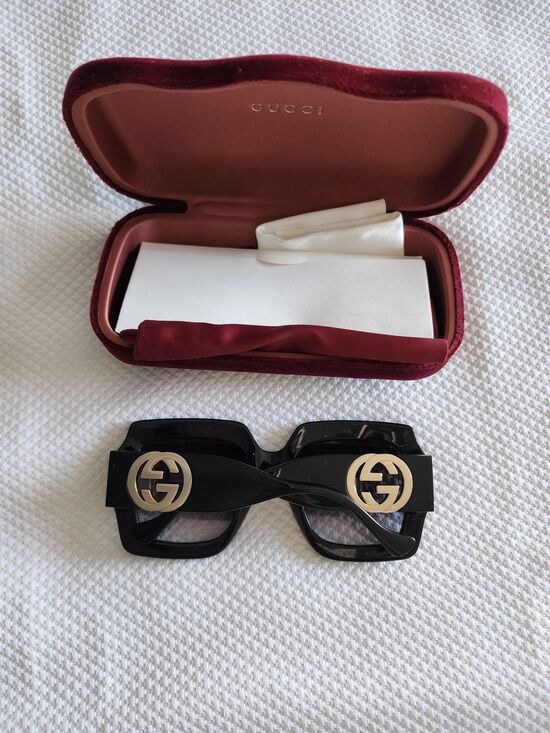 Gucci NEW Women\'s Black Oversized Square Sunglasses main image 9